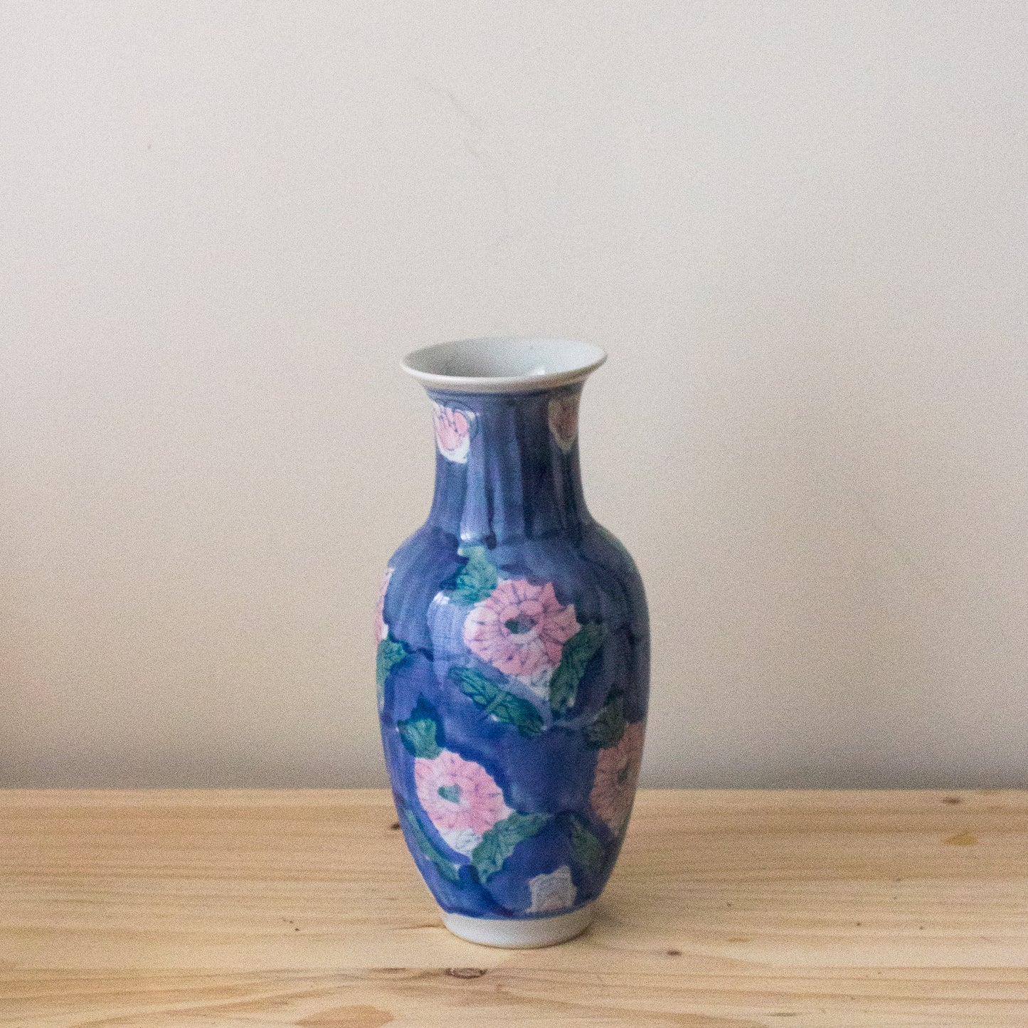Blue Floral Porcelain Vase