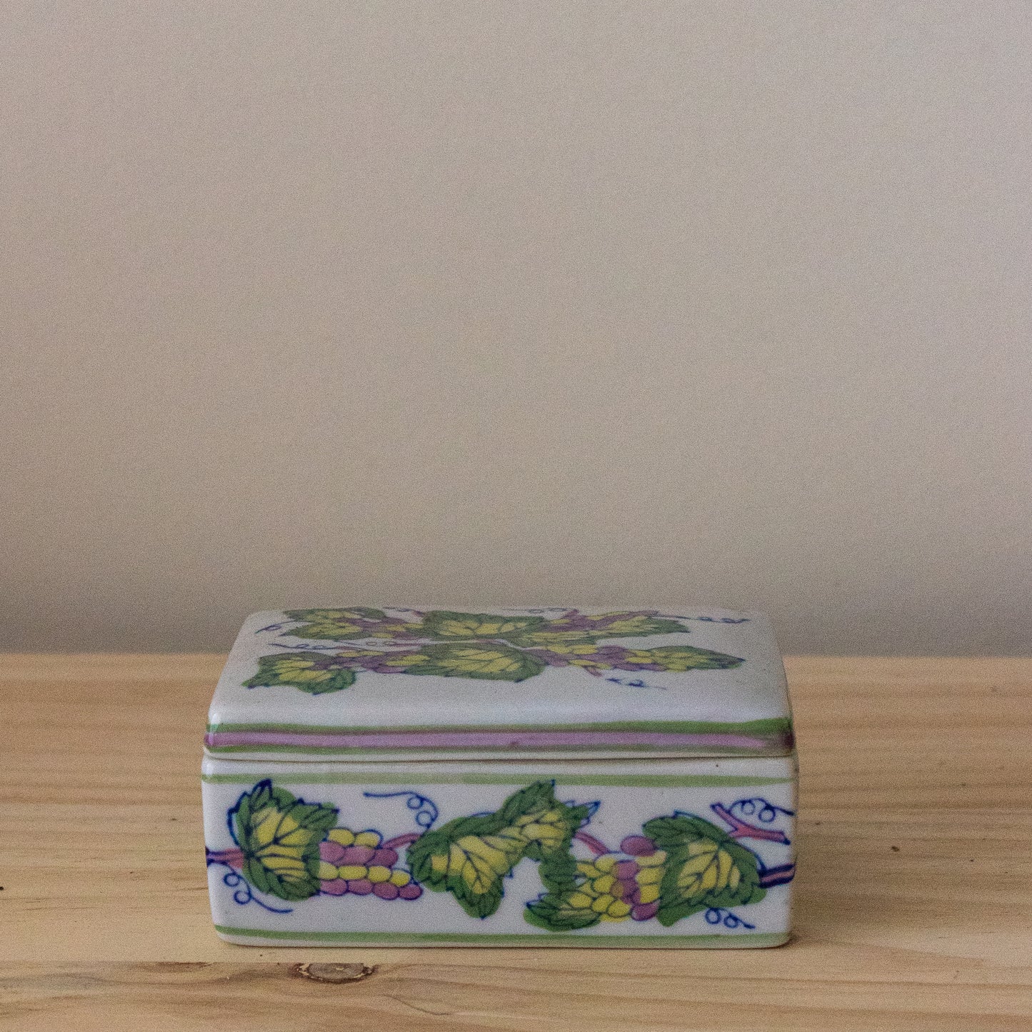 Grape Vine Porcelain Box