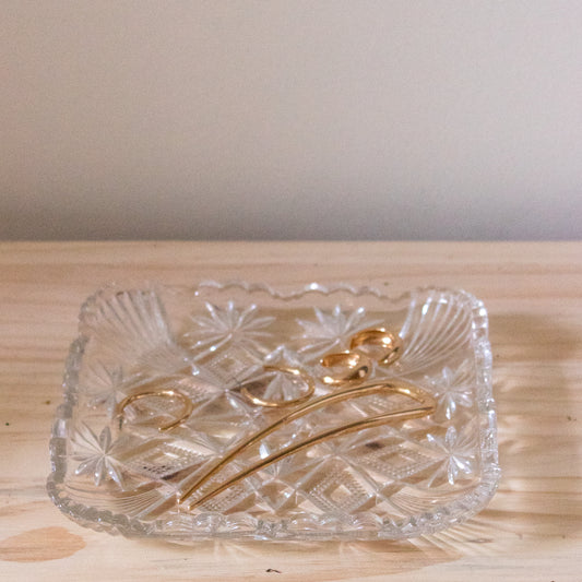 Pressed Glass Serving Dish