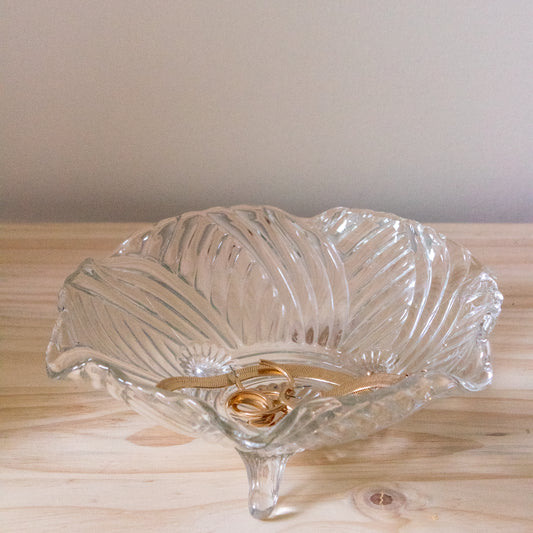 Footed Glass Bowl