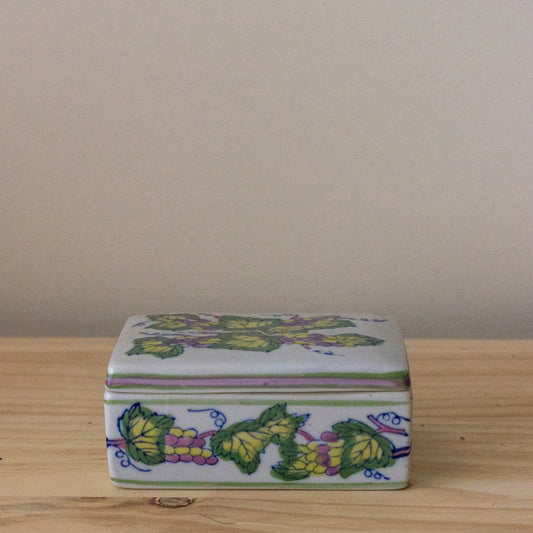 Grape Vine Porcelain Box