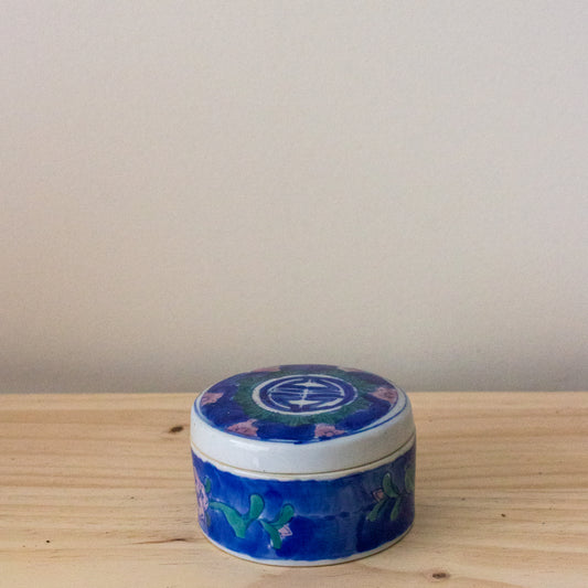 Blue Enamel Trinket Box