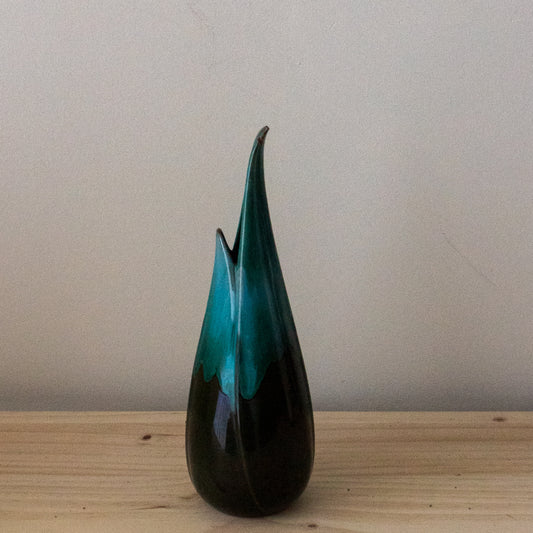 Emerald Drip-Glaze Vase